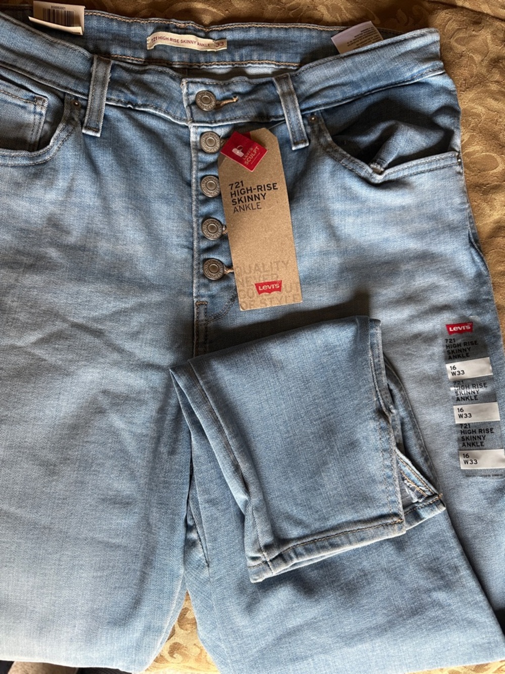 Levi's Light Blue High-Rise Skinny Ankle Jeans